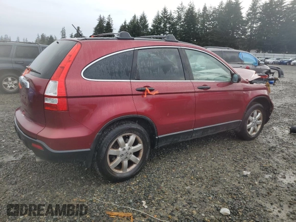 2009 Honda CR-V EX with VIN 5J6RE48539L042412, listed as a Copart auction lot 52133345 with 135,532 mi miles and Salvage Title. Bid and sale history available at carsss.com. Image 3.