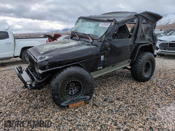 2002 Jeep Wrangler X with VIN 1J4FA39S42P747330, listed as a Copart auction lot 45536485 with 157,289 mi miles and Salvage Title. Bid and sale history available at carsss.com. Image 1.