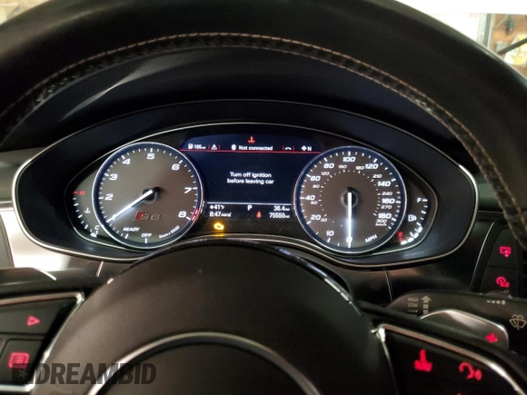 2018 Audi S6 Premium Plus z VIN WAUFFAFC4JN034315, wystawiony jako Copart lot #48029555 z przebiegiem 75 550 mil mil oraz Szkoda całkowita • Salvage title. Historia ofert i sprzedaży dostępna na DreamBid. Obrazek 9.