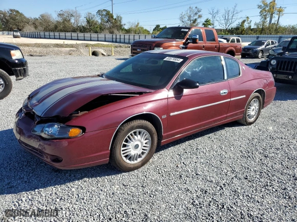 2002 Chevrolet Monte Carlo LS with VIN 2G1WW12E529194839, listed as a Copart auction lot 83679954 with 123,839 mi miles and Salvage Title. Bid and sale history available at carsss.com. Image 1.