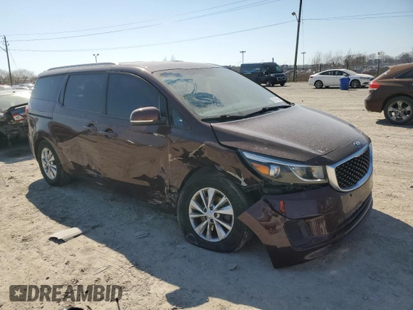 2017 Kia Sedona LX with VIN KNDMB5C19H6338583, listed as a Copart auction lot 48574955 with 140,765 mi miles and Salvage Title. Bid and sale history available at carsss.com. Image 4.