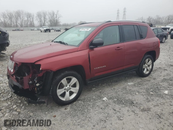 2012 Jeep Compass Latitude with VIN 1C4NJCEAXCD651896, listed as a Copart auction lot 86442794 with 92,181 mi miles and Salvage Title. Bid and sale history available at DreamBid. Image 1.
