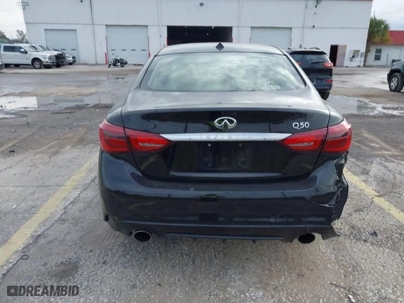 2019 Infiniti Q50 3.0t LUXE with VIN JN1EV7AR7KM594307, listed as a IAAI auction lot 41349546 with NaN miles. Bid and sale history available at carsss.com. Image 16.