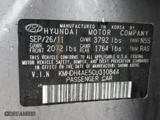 2012 Hyundai Elantra GLS with VIN KMHDH4AE5CU310844, listed as a Copart auction lot 46615385 with 140,117 mi miles and Salvage Title. Bid and sale history available at carsss.com. Image 15.