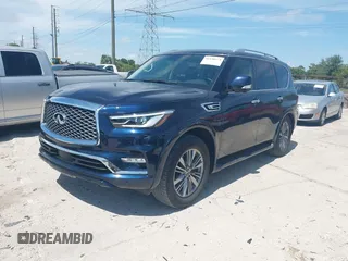 2021 Infiniti QX80 Premium Select with VIN JN8AZ2AF1M9720874, listed as a IAAI auction lot 41930573 with 41,169 mi miles and . Bid and sale history available at DreamBid. Image 2.