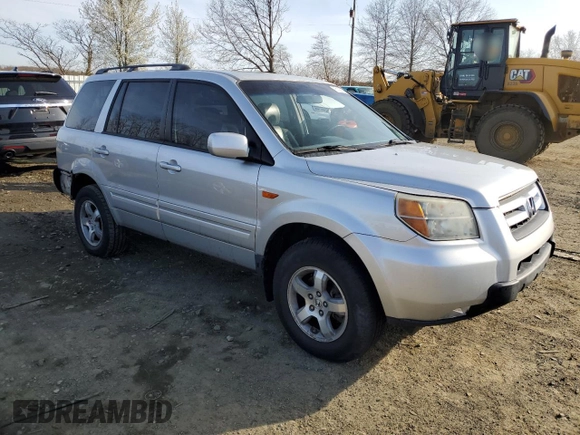 2006 Honda Pilot EX-L with VIN 2HKYF18756H561718, listed as a Copart auction lot 51080785 with 148,297 mi miles and Salvage Title. Bid and sale history available at DreamBid. Image 4.