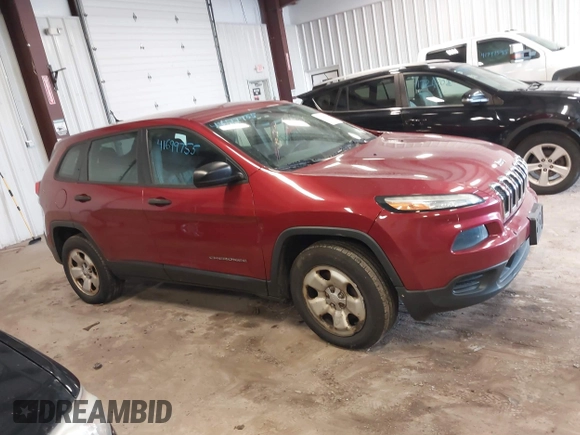 2015 Jeep Cherokee Sport with VIN 1C4PJMAB1FW708816, listed as a IAAI auction lot 41699755 with 182,507 mi miles. Bid and sale history available at carsss.com. Image 13.