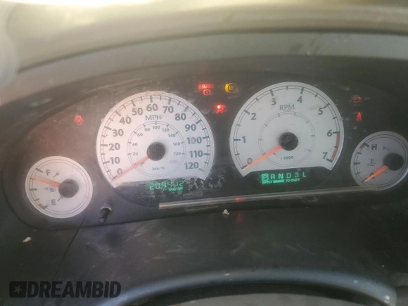 2006 Chrysler Town & Country Touring z VIN 2A4GP54L16R651593, wystawiony jako Copart lot #49074465 z przebiegiem 209 912 mil mil oraz Szkoda całkowita • Salvage title. Historia ofert i sprzedaży dostępna na DreamBid. Obrazek 9.