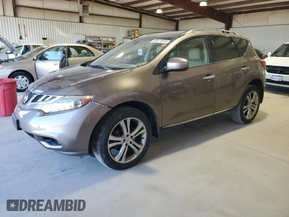 2012 Nissan Murano SL with VIN JN8AZ1MW1CW204682, listed as a Copart auction lot 60411914 with 170,283 mi miles and Salvage Title. Bid and sale history available at carsss.com. Image 1.