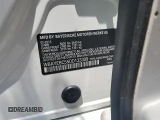 2013 BMW 7 Series 750Li with VIN WBAYE8C55DD133309, listed as a Copart auction lot 60656455 with 182,562 mi miles and Salvage title. Bid and sale history available at DreamBid. Image 12.