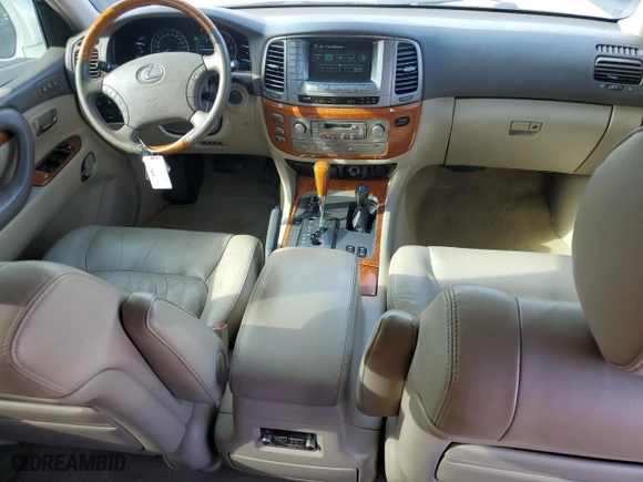 2005 Lexus LX 470 with VIN JTJHT00W453550903, listed as a Copart auction lot 73999004 with 186,124 mi miles and Non Repairable. Bid and sale history available at carsss.com. Image 8.