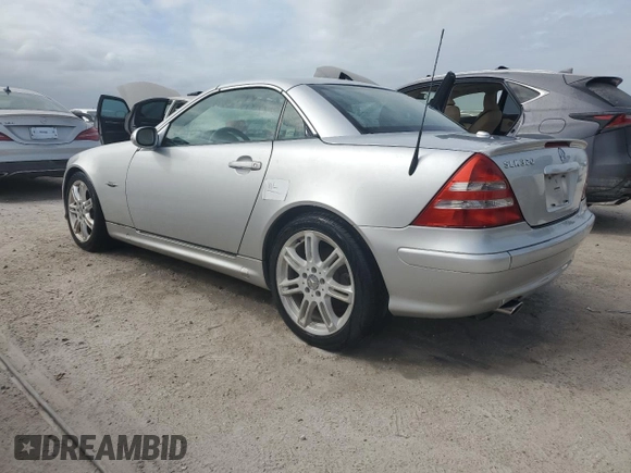 2004 Mercedes-Benz SLK-Class with VIN WDBKK65F54F304252, listed as a Copart auction lot 74955804 with 0 mi miles and Salvage Title. Bid and sale history available at carsss.com. Image 2.