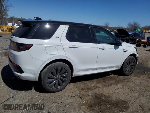 2020 Land Rover Discovery Sport SE R-Dynamic with VIN SALCL2FX3LH841085, listed as a Copart auction lot 50954735 with 46,203 mi miles and Salvage Title. Bid and sale history available at carsss.com. Image 3.