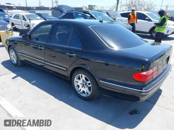 2002 Mercedes-Benz E-Class with VIN WDBJF65J62B404868, listed as a IAAI auction lot 42121837 with 107,415 mi miles. Bid and sale history available at carsss.com. Image 3.