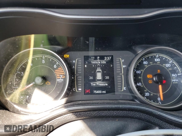 2019 Jeep Cherokee Latitude with VIN 1C4PJLCB5KD267124, listed as a Copart auction lot 48891575 with 75,400 mi miles and Salvage Title. Bid and sale history available at carsss.com. Image 9.