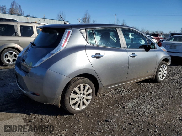 2015 Nissan LEAF SV with VIN 1N4AZ0CP8FC335118, listed as a Copart auction lot 44023525 with 75,071 mi miles and Salvage Title. Bid and sale history available at carsss.com. Image 3.
