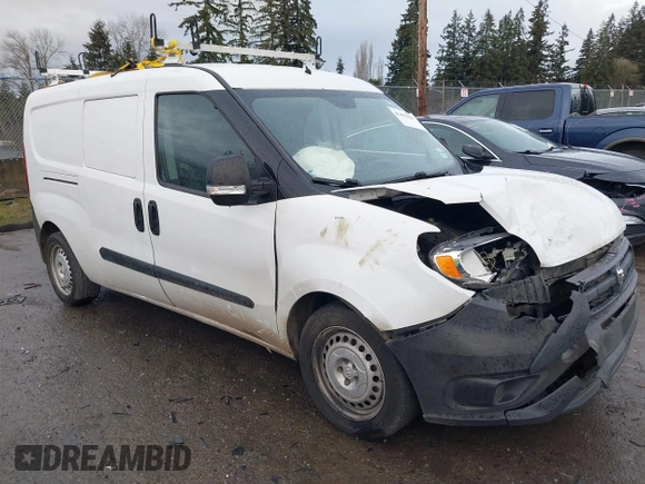 2015 Ram ProMaster City Cargo Tradesman with VIN ZFBERFAT1F6A82307, listed as a IAAI auction lot 41437820 with 125,366 mi miles. Bid and sale history available at carsss.com. Image 1.