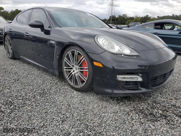 2011 Porsche Panamera Turbo with VIN WP0AC2A70BL090657, listed as a Copart auction lot 73970624 with 0 mi miles and Salvage Title. Bid and sale history available at carsss.com. Image 4.