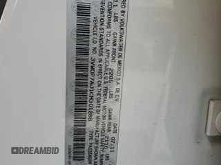 2012 Volkswagen Jetta SE с VIN 3VWDP7AJ1CM301288, выставлен на аукционе Copart как лот 50103315 с пробегом 46 183 миль миль и Списание • Salvage title. История ставок и продаж доступна на DreamBid. Изображение 12.