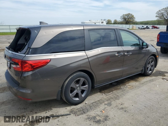 2021 Honda Odyssey EX z VIN 5FNRL6H5XMB019406, wystawiony jako Copart lot #54990945 z przebiegiem 77 941 mil mil oraz Szkoda całkowita • Salvage title. Historia ofert i sprzedaży dostępna na DreamBid. Obrazek 3.