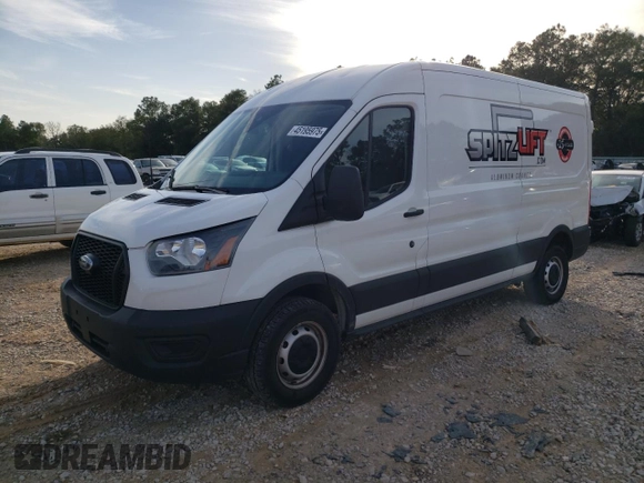 2023 Ford Transit Cargo with VIN 1FTBR1C86PKB77317, listed as a Copart auction lot 45195975 with 15,223 mi miles and Salvage Title. Bid and sale history available at DreamBid. Image 1.