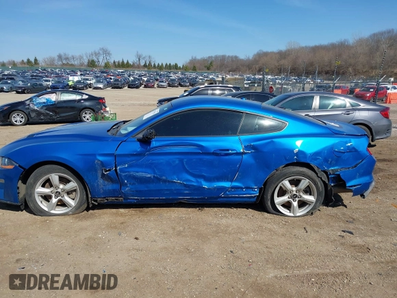 2019 Ford Mustang EcoBoost with VIN 1FA6P8TH8K5185206, listed as a IAAI auction lot 41749783 with 63,566 mi miles and . Bid and sale history available at carsss.com. Image 14.
