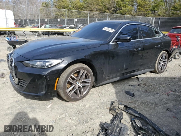2024 BMW 4 Series 430i xDrive with VIN WBA73AV01RFP69182, listed as a Copart auction lot 48381225 with 42,193 mi miles and Salvage title. Bid and sale history available at DreamBid. Image 1.