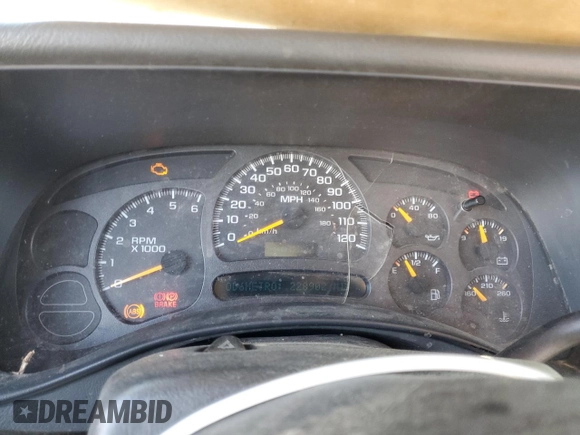 2004 Chevrolet Silverado 1500 Z71 with VIN 2GCEK19TX41205662, listed as a Copart auction lot 54755345 with 228,902 mi miles and Salvage Title. Bid and sale history available at DreamBid. Image 9.