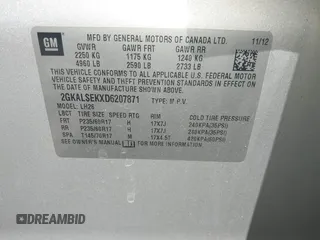 2013 GMC Terrain SLE with VIN 2GKALSEKXD6207871, listed as a IAAI auction lot 42564061 with 113,921 mi miles and . Bid and sale history available at DreamBid. Image 9.