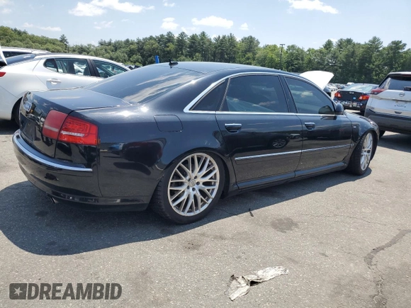 2010 Audi A8 with VIN WAURVAFA2AN007502, listed as a Copart auction lot 61910265 with Not provided miles and Clean title. Bid and sale history available at DreamBid. Image 3.