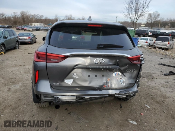 2019 Infiniti QX50 LUXE with VIN 3PCAJ5M32KF141112, listed as a Copart auction lot 44783113 with 37,636 mi miles. Bid and sale history available at carsss.com. Image 6.