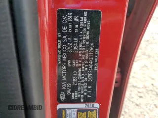2019 Kia Forte LXS z VIN 3KPF24AD4KE112694, wystawiony jako Copart lot #58161465 z przebiegiem 112 375 mil mil oraz Szkoda całkowita • Salvage title. Historia ofert i sprzedaży dostępna na DreamBid. Obrazek 12.