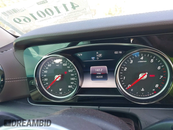 2019 Mercedes-Benz E-Class E 300 with VIN WDDZF4KB4KA686266, listed as a IAAI auction lot 41100169 with 18,205 mi miles. Bid and sale history available at carsss.com. Image 7.