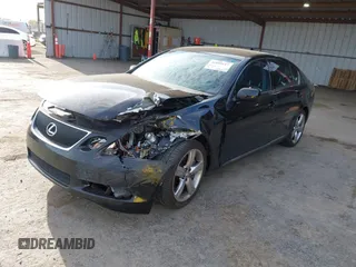 2007 Lexus GS 350 with VIN JTHBE96S370019111, listed as a IAAI auction lot 41859117 with 185,014 mi miles. Bid and sale history available at carsss.com. Image 2.