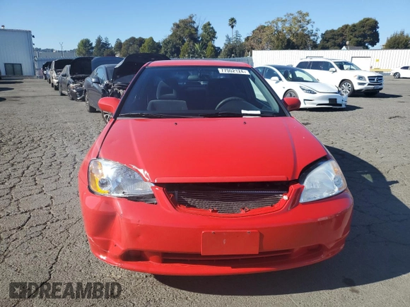 2003 Honda Civic LX with VIN 1HGEM21513L052399, listed as a Copart auction lot 77002124 with 158,029 mi miles and Salvage Title. Bid and sale history available at DreamBid. Image 5.