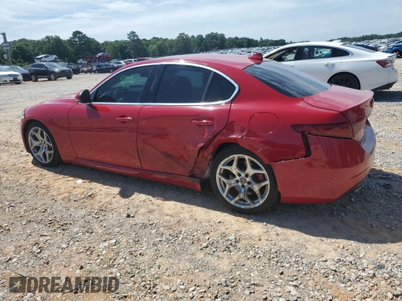 2018 Alfa Romeo Giulia Ti Sport with VIN ZARFAECN6J7592580, listed as a Copart auction lot 57793105 with 56,580 mi miles and Salvage title. Bid and sale history available at DreamBid. Image 2.