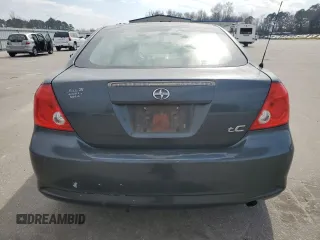 2005 Scion tC with VIN JTKDE177450057703, listed as a Copart auction lot 46842755 with 190,486 mi miles and Salvage Title. Bid and sale history available at carsss.com. Image 6.