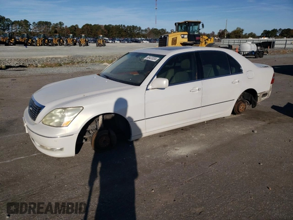 2004 Lexus LS 430 with VIN JTHBN36F340156349, listed as a Copart auction lot 80423334 with 206,519 mi miles and Salvage Title. Bid and sale history available at carsss.com. Image 1.