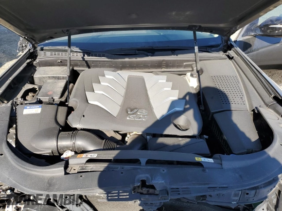 2016 Hyundai Equus Signature with VIN KMHGH4JH3GU104600, listed as a Copart auction lot 46083605 with 83,338 mi miles and Salvage Title. Bid and sale history available at DreamBid. Image 12.