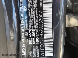 2023 Mercedes-Benz EQS with VIN W1KCG2DBXPA033002, listed as a Copart auction lot 42047594 with 8,826 mi miles. Bid and sale history available at carsss.com. Image 12.