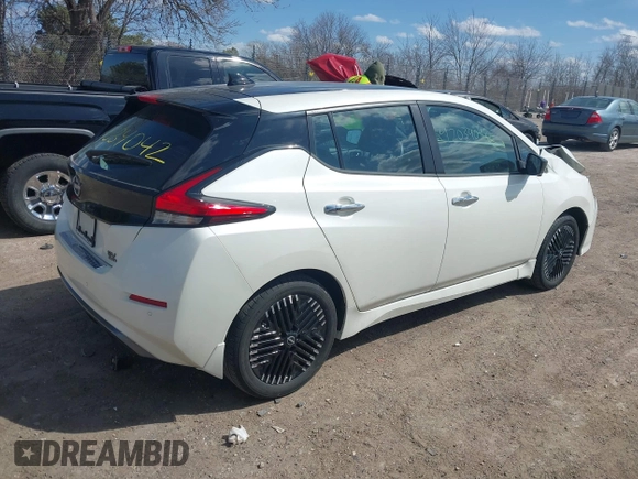 2023 Nissan LEAF SV Plus with VIN 1N4CZ1CV4PC557184, listed as a IAAI auction lot 42034042 with 12,037 mi miles and . Bid and sale history available at DreamBid. Image 4.