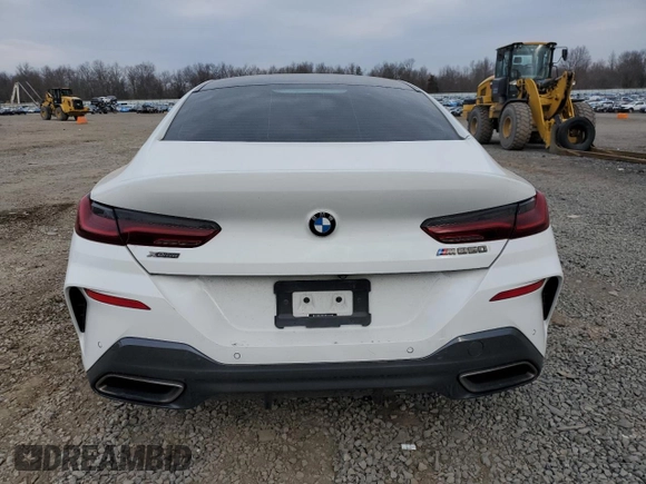 2020 BMW 8 Series M850i with VIN WBAGV8C00LCD80972, listed as a Copart auction lot 46907745 with Not provided miles and Salvage title. Bid and sale history available at DreamBid. Image 6.