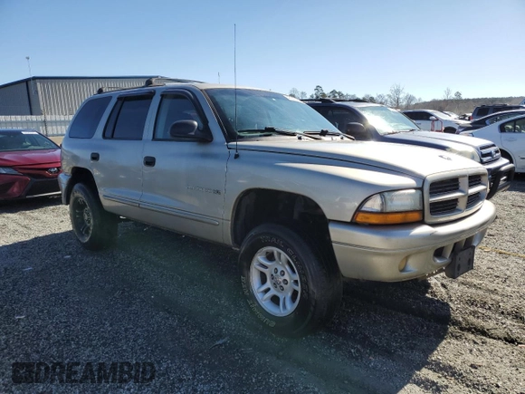 2001 Dodge Durango with VIN 1B4HS28N51F599577, listed as a Copart auction lot 46975055 with 206,500 mi miles and Salvage Title. Bid and sale history available at carsss.com. Image 4.