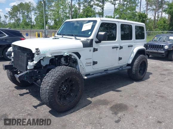 2021 Jeep Wrangler Unlimited Sahara Altitude z VIN 1C4HJXEN7MW518395, wystawiony jako IAAI lot #42484314 z przebiegiem 55 000 mil mil oraz . Historia ofert i sprzedaży dostępna na DreamBid. Obrazek 17.