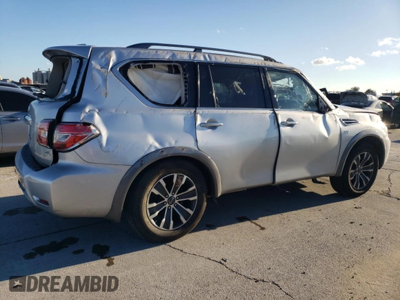 2020 Nissan Armada SL with VIN JN8AY2ND6L9109099, listed as a Copart auction lot 86778724 with 0 mi miles and Salvage Title. Bid and sale history available at carsss.com. Image 3.