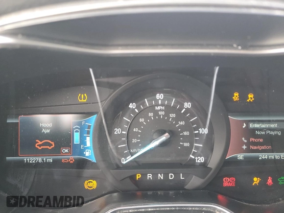 2015 Ford Fusion Titanium Hybrid with VIN 3FA6P0RUXFR247357, listed as a Copart auction lot 55943975 with 112,278 mi miles and Salvage title. Bid and sale history available at DreamBid. Image 9.