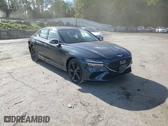 2023 Genesis G70 2.0T with VIN KMTG34TA5PU112928, listed as a Copart auction lot 74965654 with 17,963 mi miles and Salvage Title. Bid and sale history available at carsss.com. Image 11.