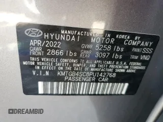 2023 Genesis G80 2.5T z VIN KMTGB4SC8PU142768, wystawiony jako Copart lot #58481075 z przebiegiem 41 278 mil mil oraz Szkoda całkowita • Salvage title. Historia ofert i sprzedaży dostępna na DreamBid. Obrazek 12.