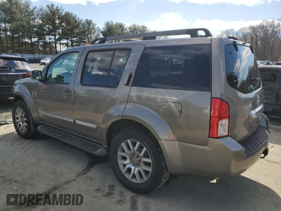 2008 Nissan Pathfinder LE with VIN 5N1BR18B08C619357, listed as a Copart auction lot 45152395 with 266,201 mi miles and Salvage Title. Bid and sale history available at carsss.com. Image 2.
