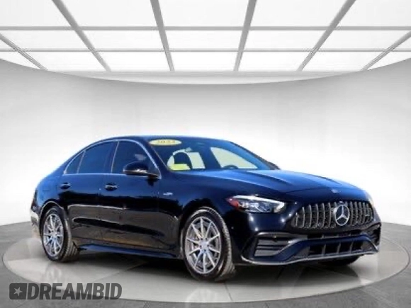 2023 Mercedes-Benz C 43 AMG with VIN W1KAF8HB9PR076190, listed as a Copart auction lot 46731925 with 7,547 mi miles and Clean Title. Bid and sale history available at DreamBid. Image 1.